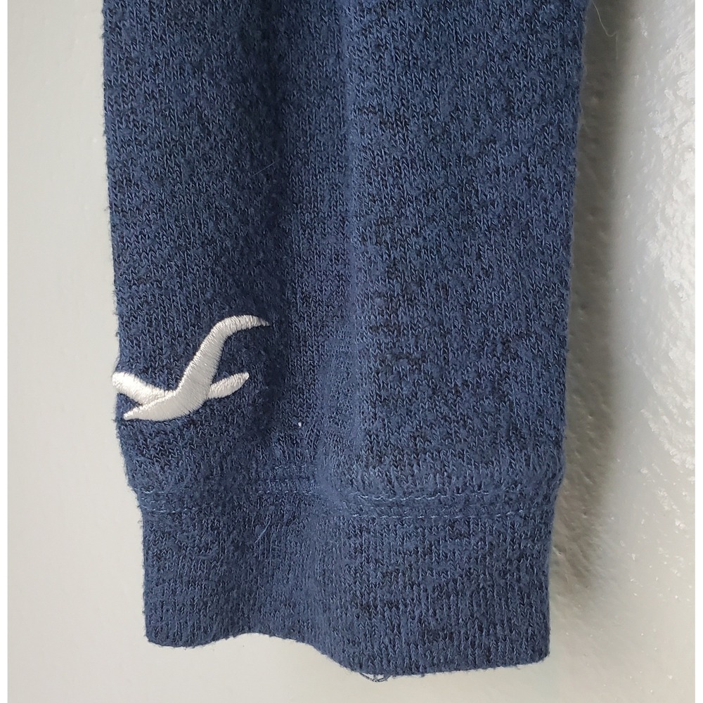 Y2k Hollister Hoodie Blue Long Sleeve Lightweight Pullover Casual Athleisure Top - Picture 4 of 5